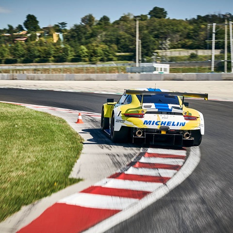 Porsche 911 RSR on the race-track